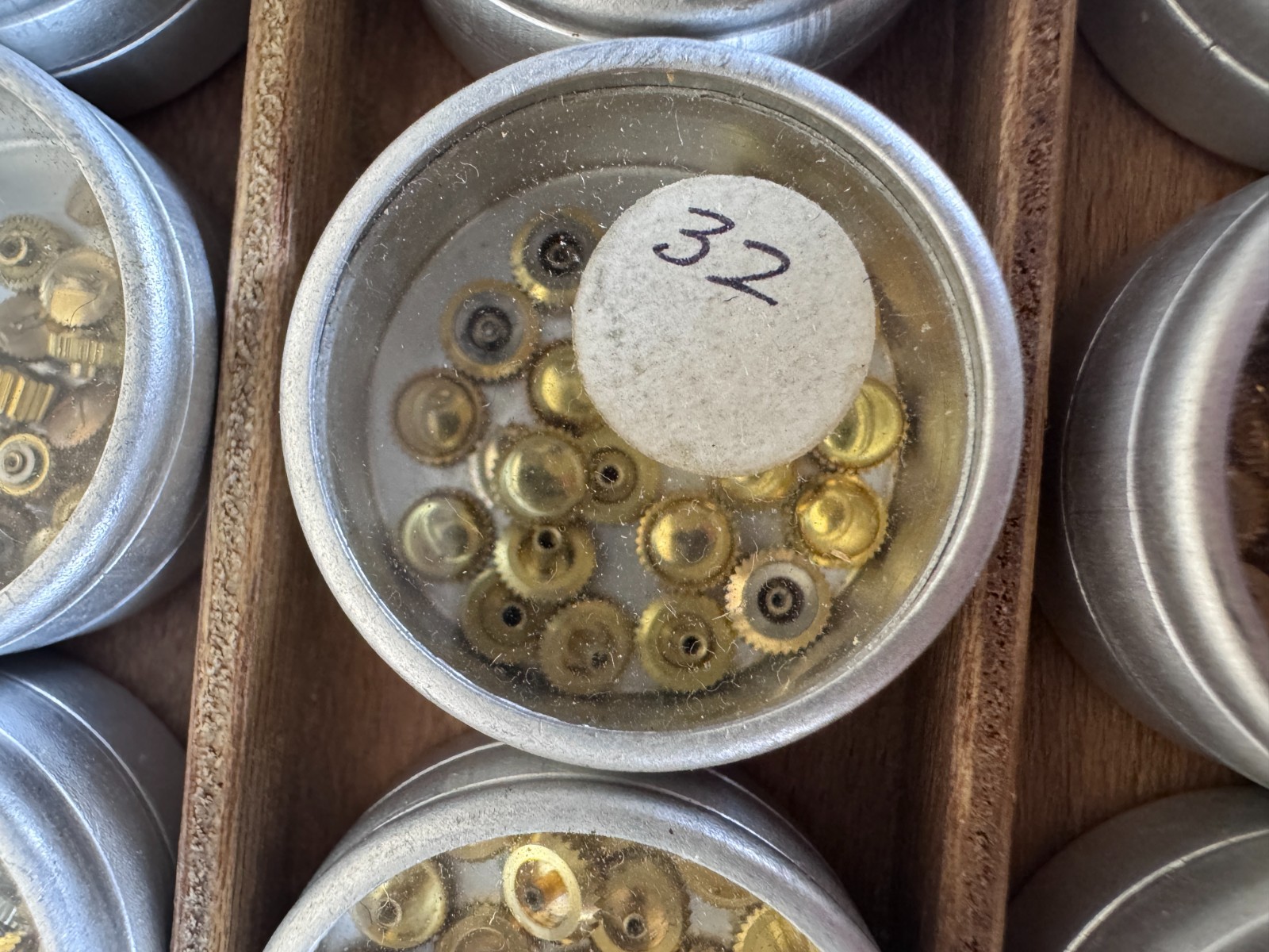 Unused NOS vintage job lot of mixed gold and steel watch crowns