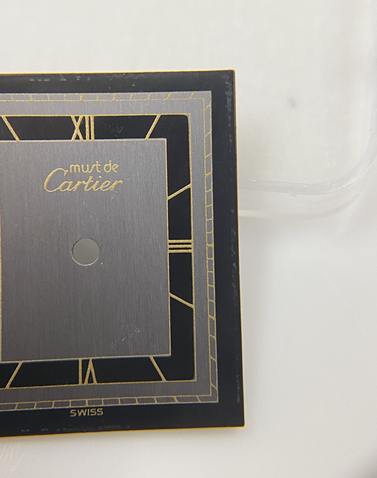 Original Must de Cartier Paris Tank Black/Gray/Gold Roman Dial Ref. 81006 1 1209