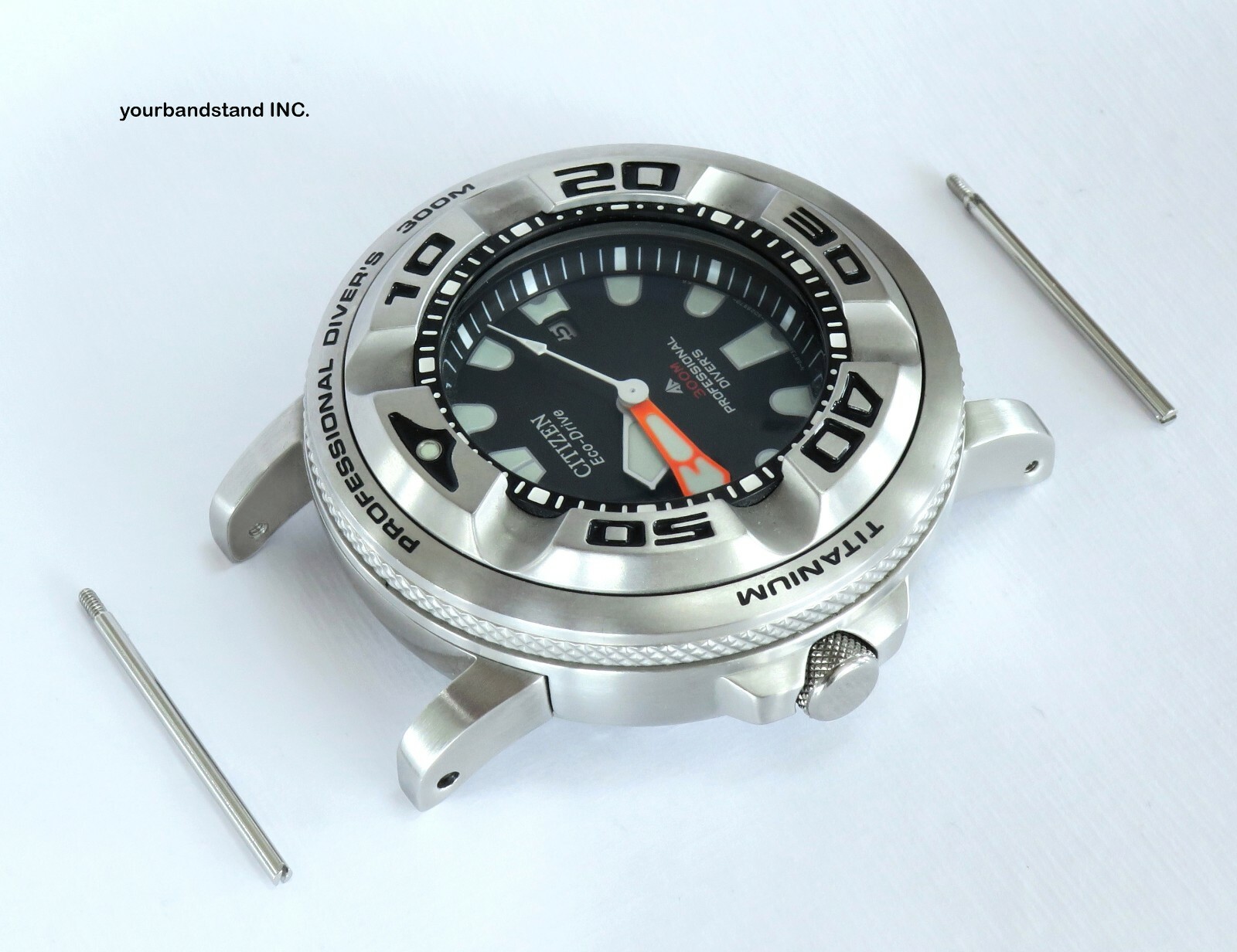 SALE!! 24mm Nylon + Silver Adapters for Citizen Eco-Drive Promaster BJ8050-08E