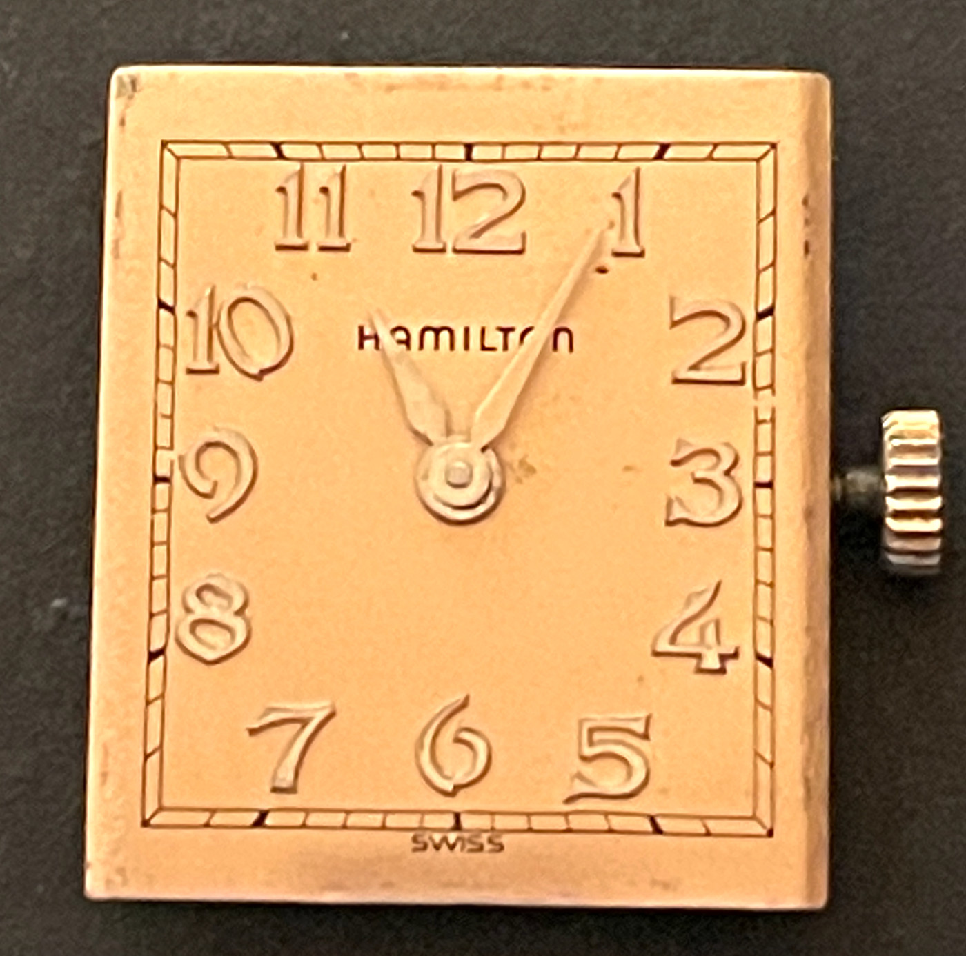 Hamilton ETA 578.004 Women’s Watch Movement Quartz Parts Untested Rose Gold Hand