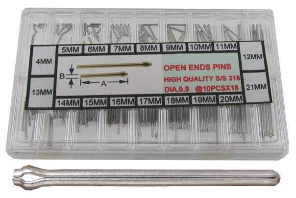 Stainless Steel Split Pins For Watch Bracelet Links 0.9mm Diameter 4mm-21mm