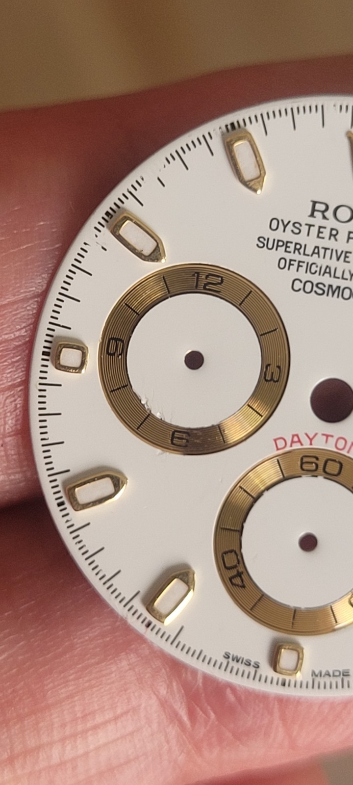 Rolex 100% Genuine Beautiful White Daytona dial for 116523, 116503, 116508, Etc.