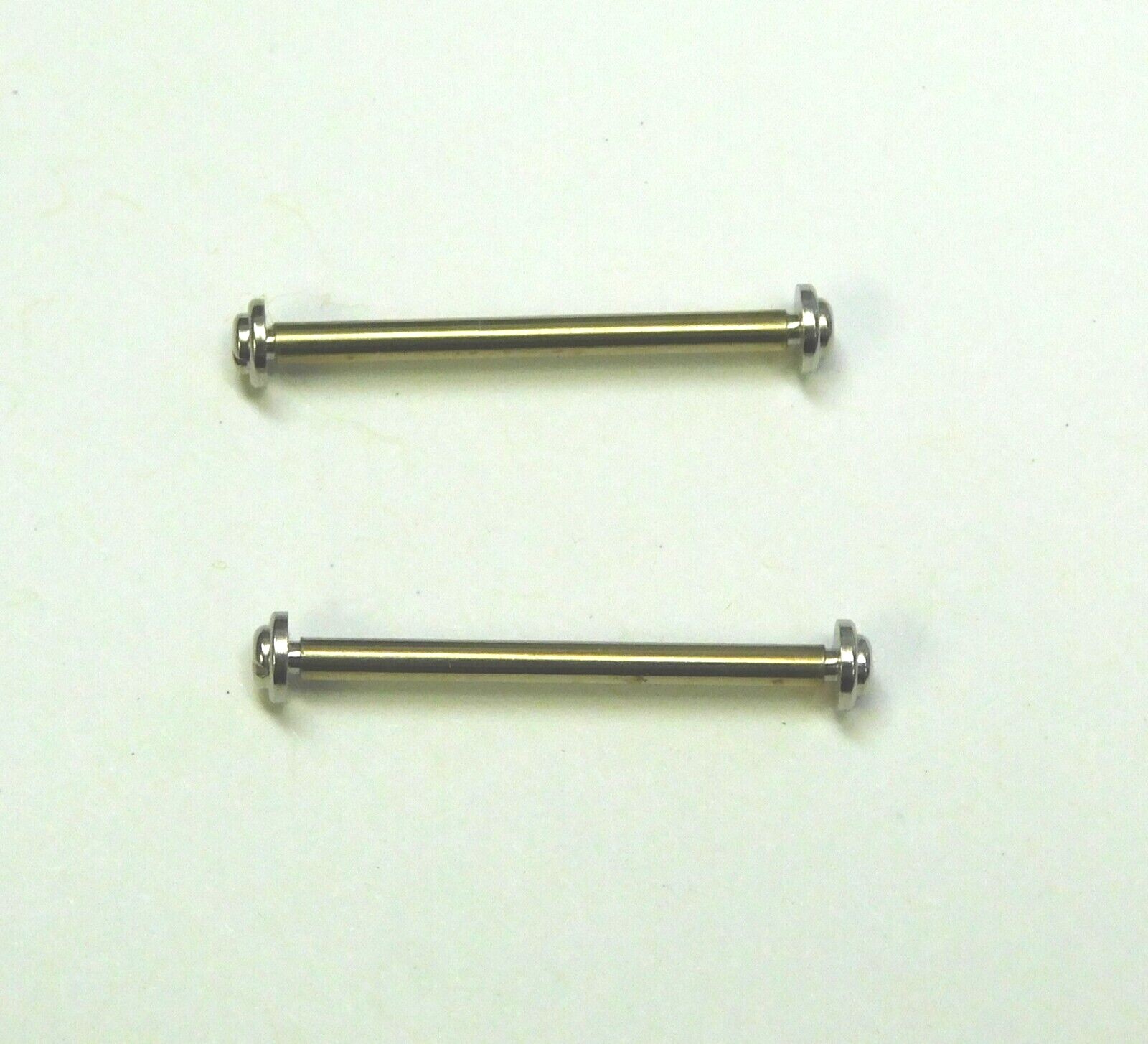 Nickel plated T-bar and screw for watch bands diam. 1.50mm 10 to 20mm