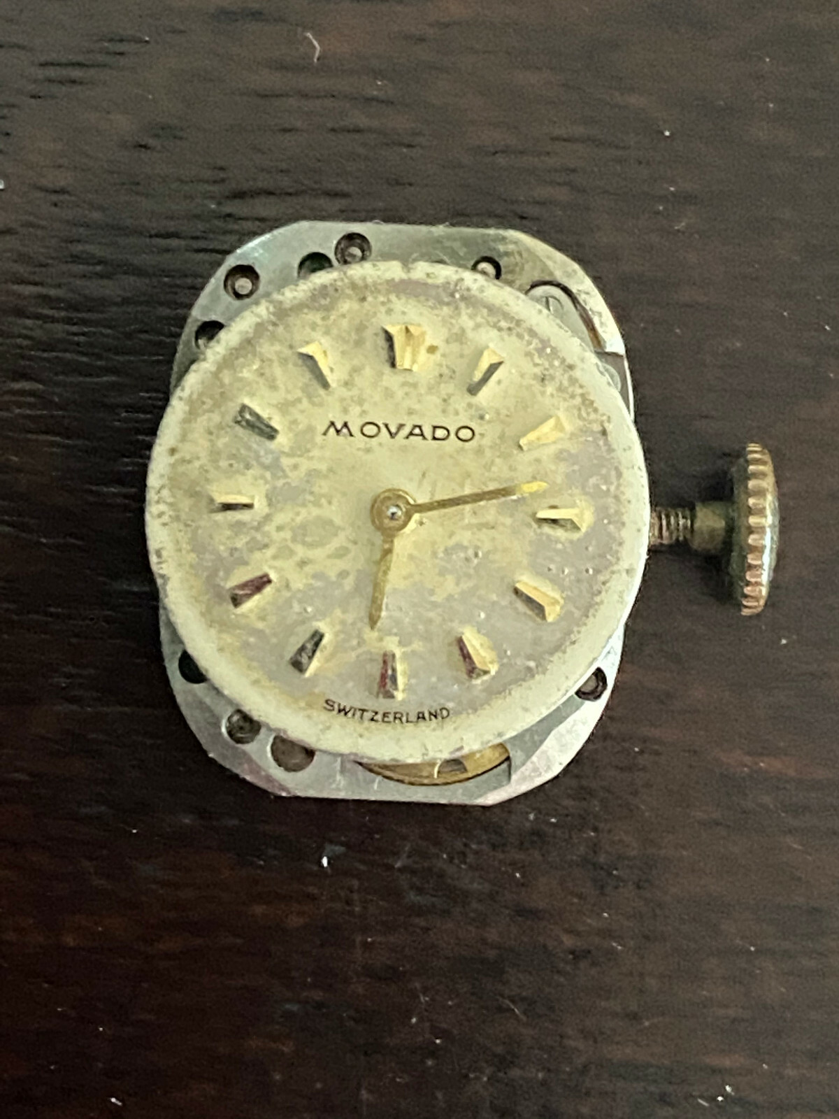 VINTAGE LADIES MOVADO WRIST WATCH MOVEMENT, CAL. 56, 17 JEWEL, KEEPING TIME