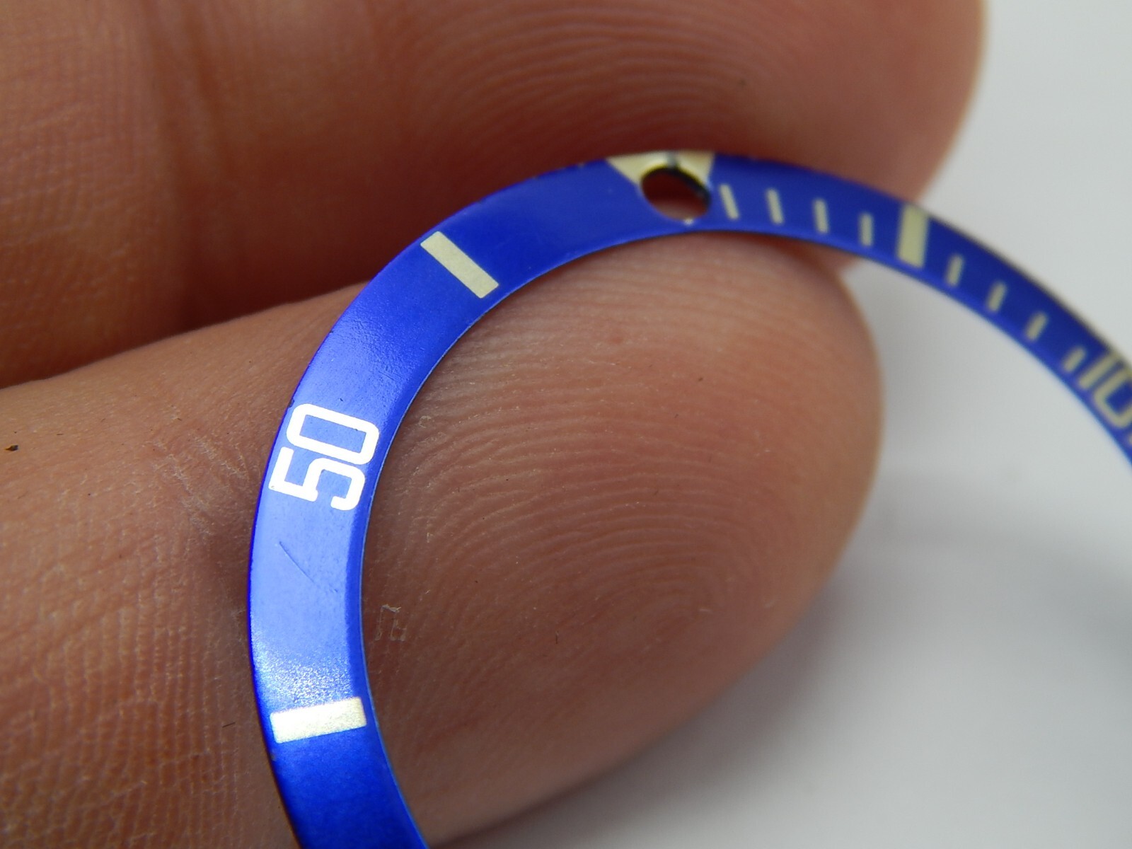 Vintage Rolex Submariner Blue Bezel Insert For 16613 16618 16608 Genuine no dot