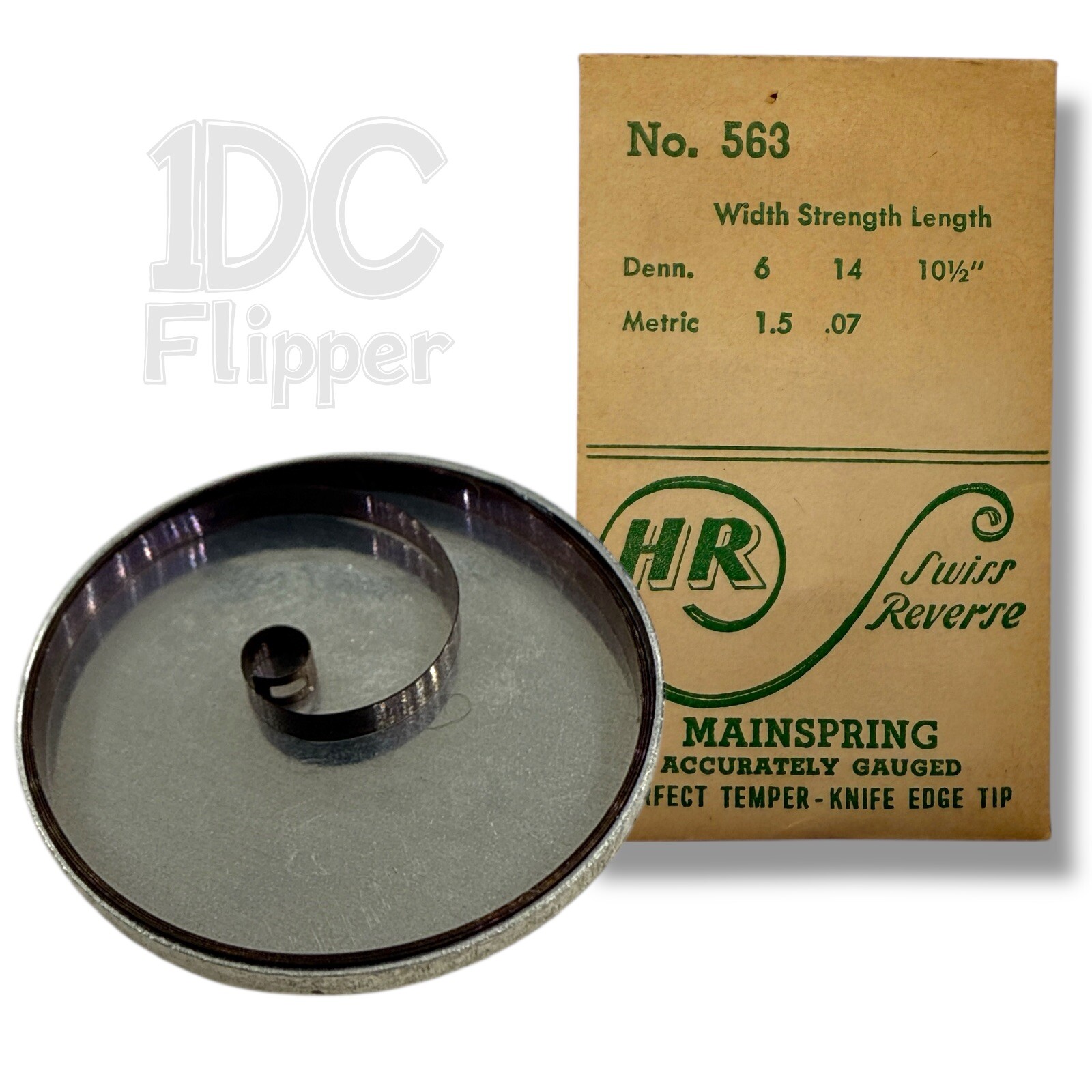 AS 1632 Mainspring 6 x 14 x 10 1/2 Watch Part HR 563 Blue Steel NOS Read!