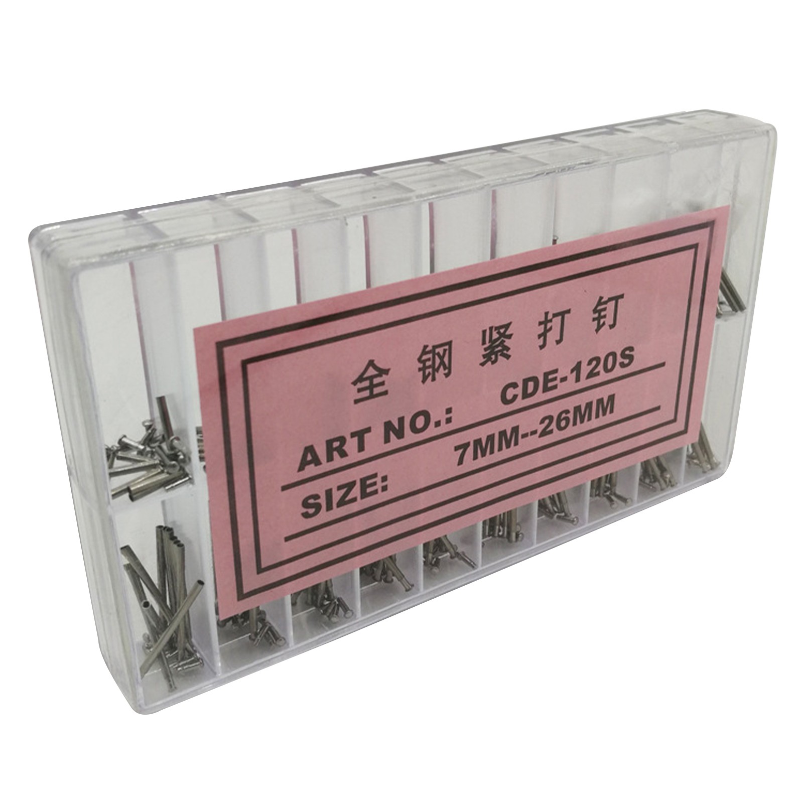 180Pcs Watch BandTube Friction Pins Link 7mm-26mm Spring Bar Assortment 1.2mm