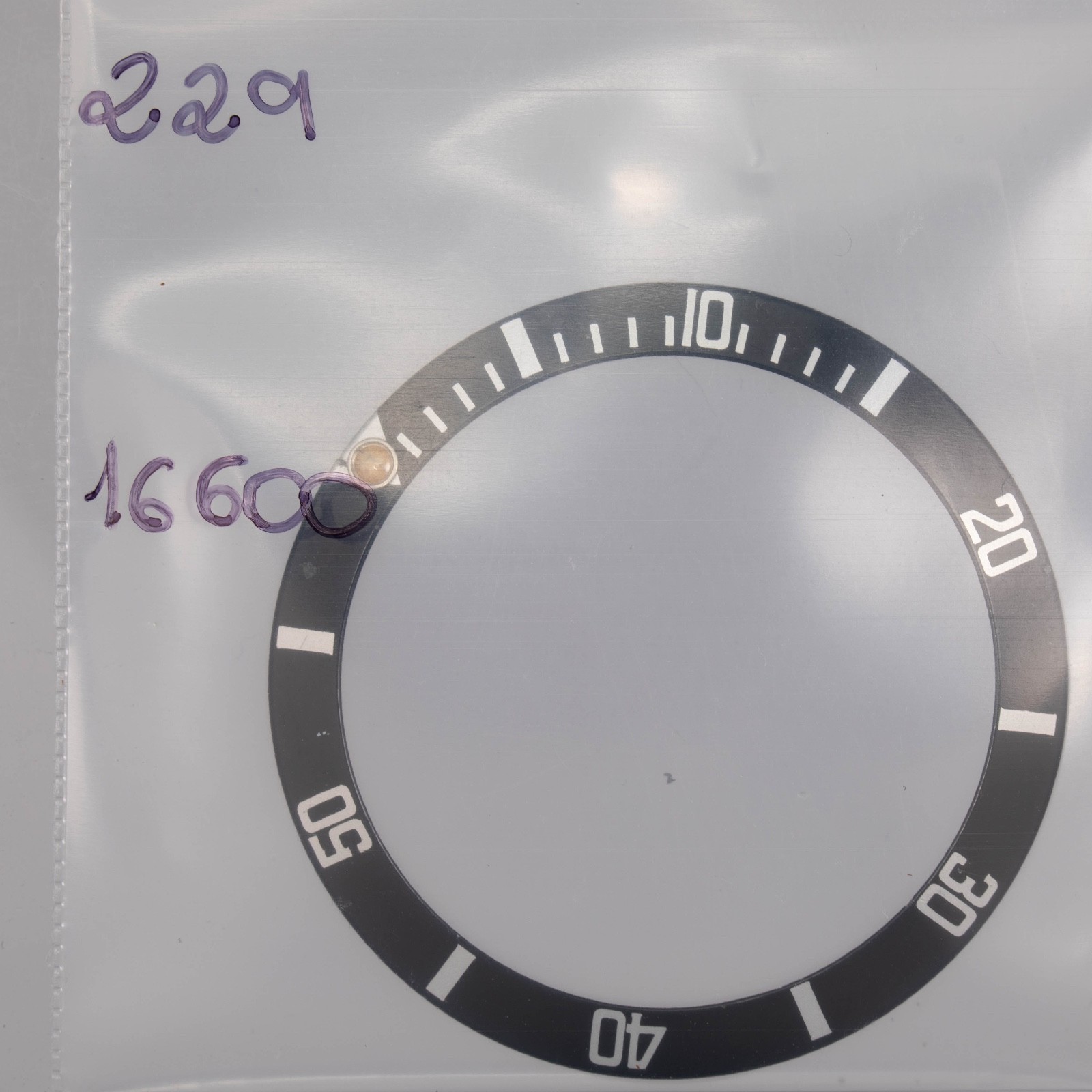 Rolex Sea Dweller 16600 Stainless Steel Bezel Insert – Aged Pip