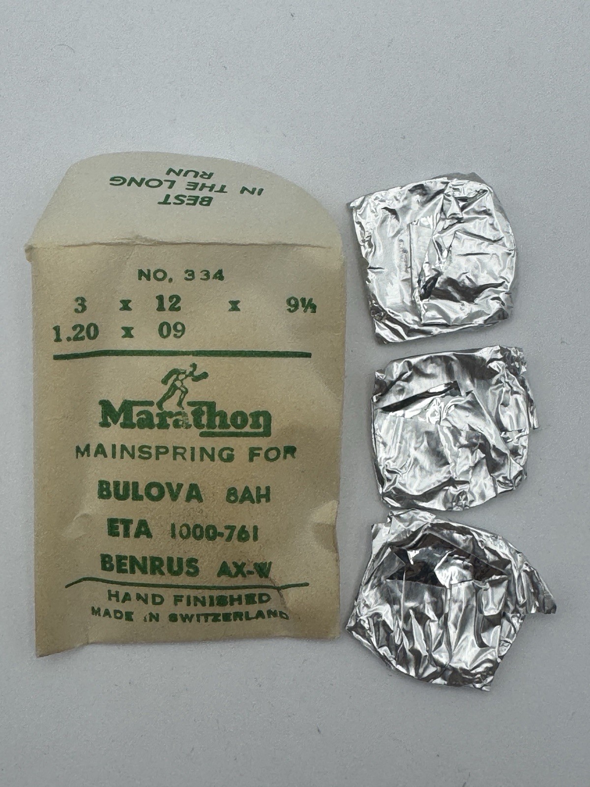 Vintage Bulova 8AH 1000.1220 Service Kit – Mainspring Crowns and Staffs