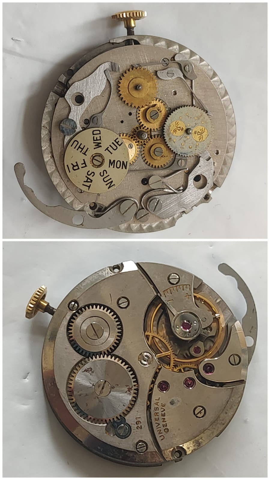 Genuine Universal Genève Cal. 291 Triple Calendar Moonphase Movement 30mm