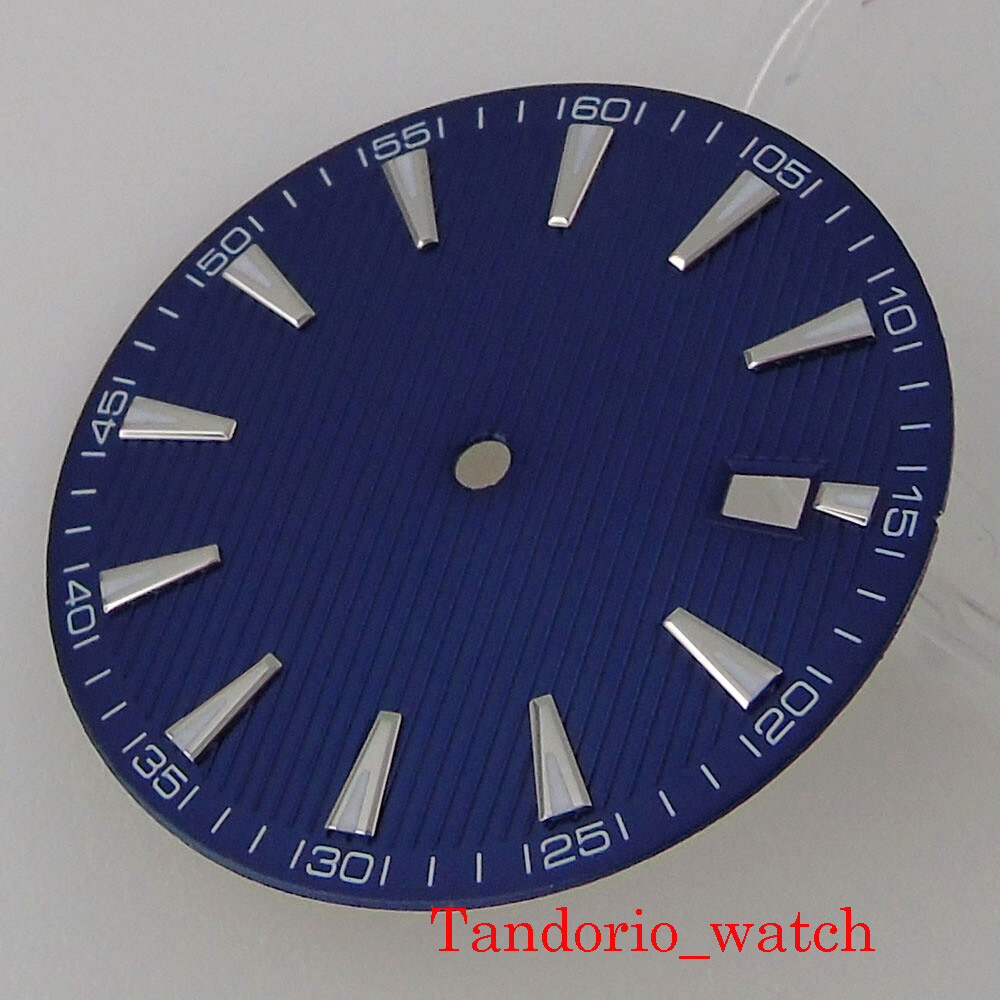 For NH35 33.5mm Sterile Watch Dial Face Parts With Date Window Luminous Marks