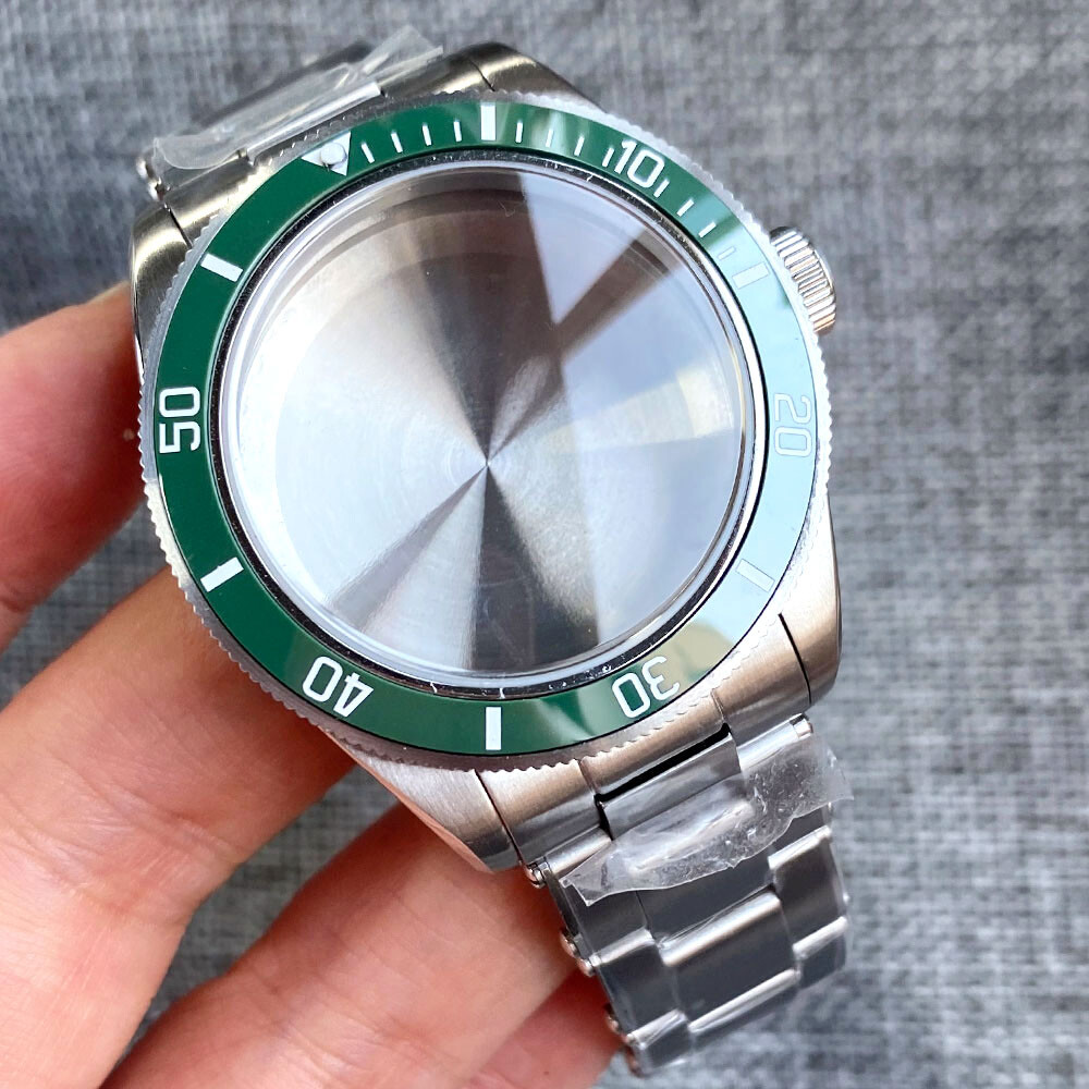 20ATＭ 40mm Bow Sapphire Glass Watch Case Ceramic Bezel Fit NH34 NH35 NH36 2824