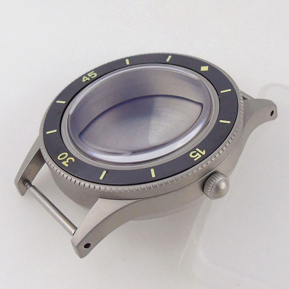 40mm Sapphire Glass Watch Case Fit 50-FATHOMS NH35 NH36 2824 Super luminous