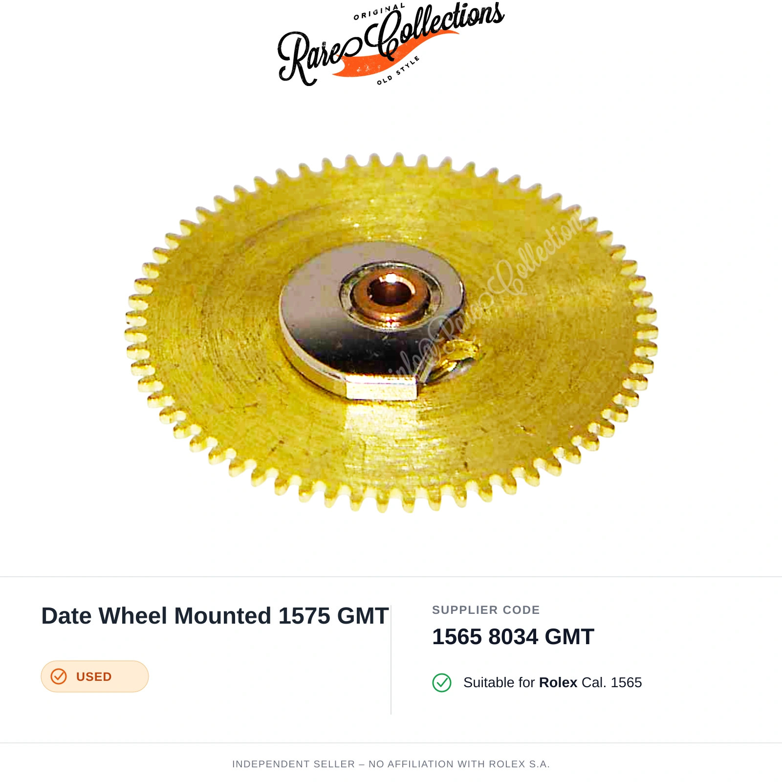 Date Wheel Mounted 1575 GMT for Rolex (cod. 1565 8034 GMT) — Used Good Condition