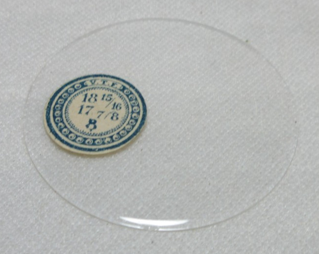 GLASS POCKET WATCH CRYSTAL SIZE 18 15/16 H 8 REPLACEMENT WATCHMAKER #398