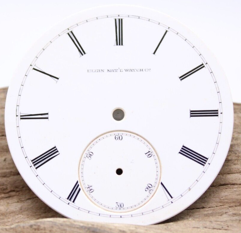 ELGIN NAT’L. WATCH CO. POCKET WATCH DIAL ROMAN NUMERAL INDICES 42.8mm (93)