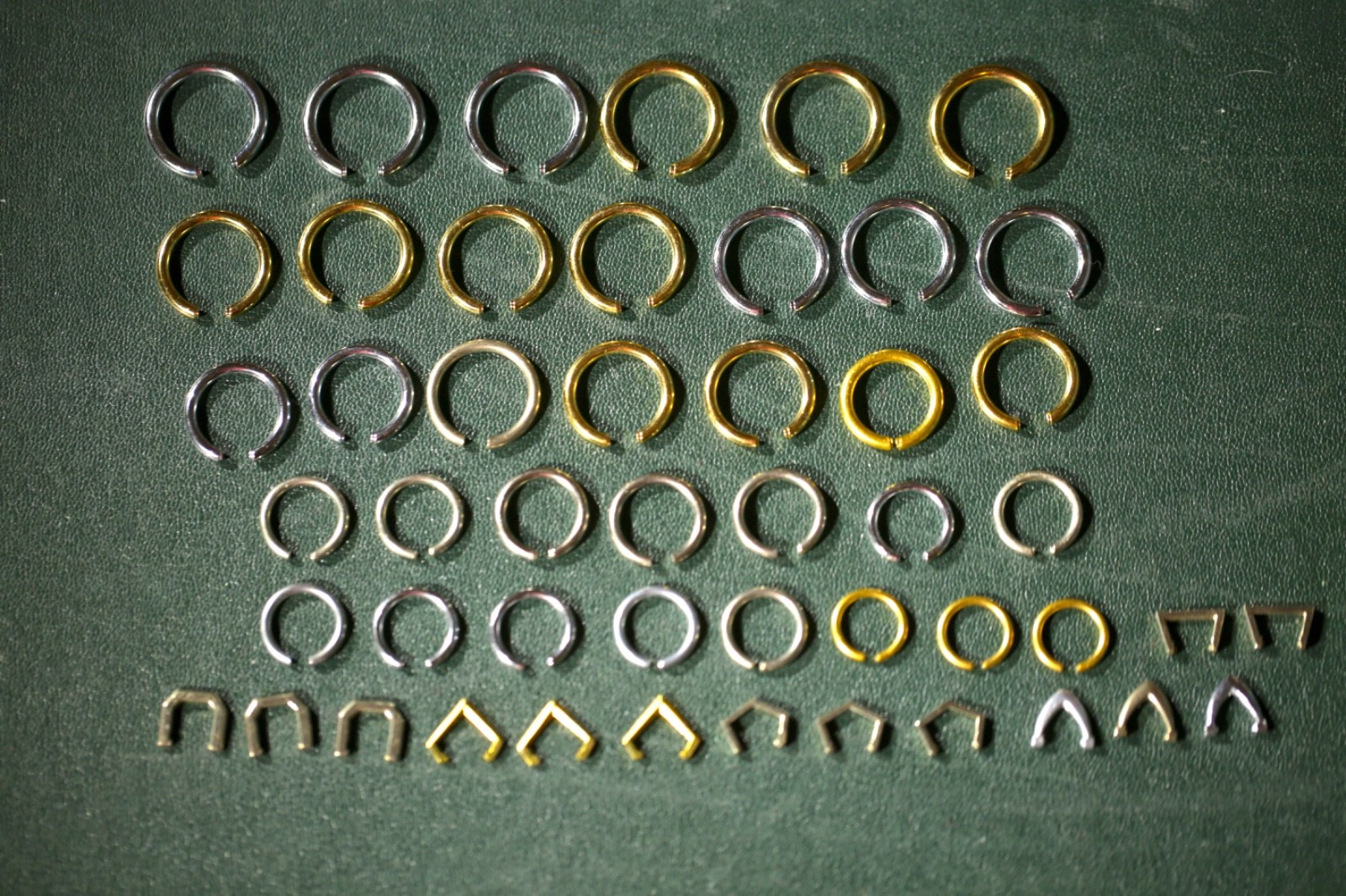 50 NEW OLD STOCK, ASSORTED HI-GRADE VINTAGE-MILLED POCKET WATCH BOWS c.1980’s