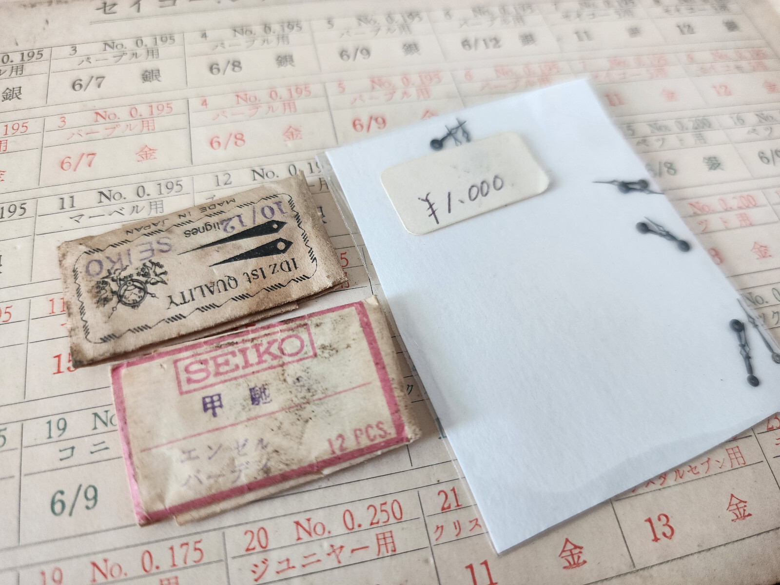 Lot of hands for Seikosha Citizen vintage watches whole box.