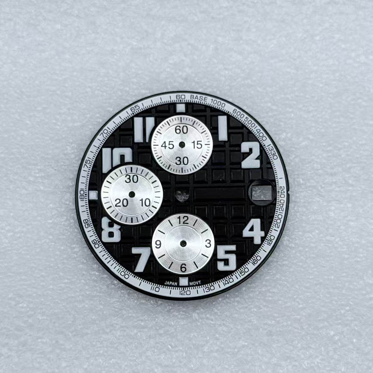 31.8Mm Multifunctional Digital Watch Dial Green Luminous for Vk67 Movement Parts