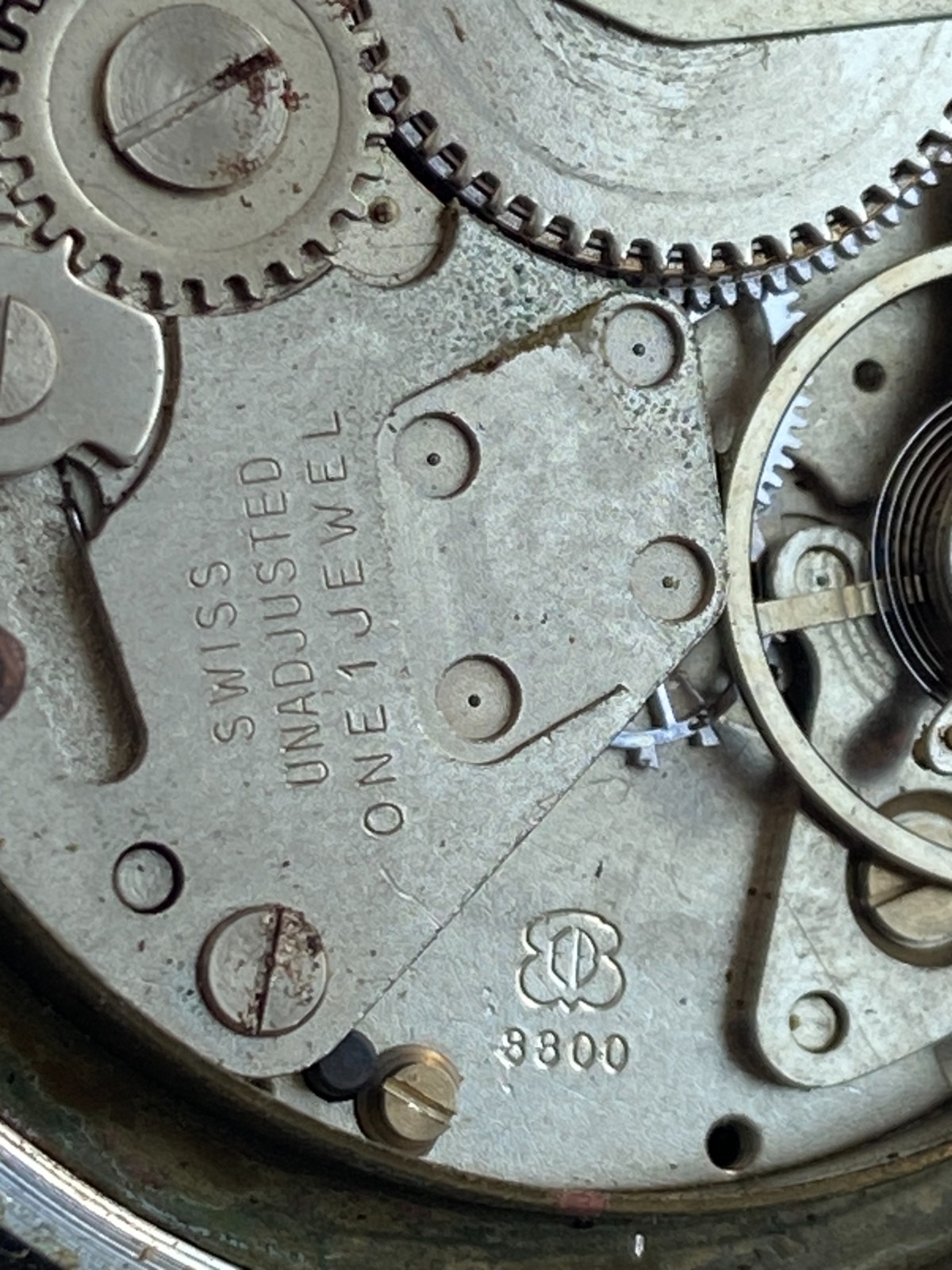 VINTAGE MEN WRIST WATCH SALE FOR PARTS DIVER ENDURA DATE CAL. EB 8800 1 JEWEL