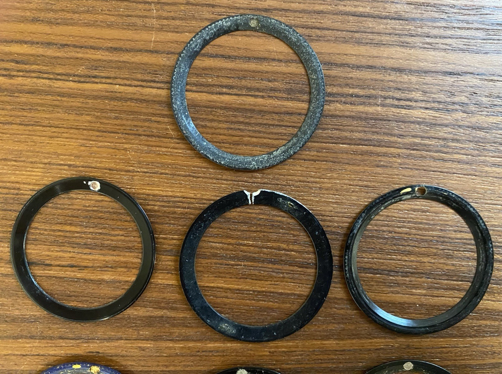 Rolex Genuine Lot of 10 Bezel Inserts Used Original Parts Submariner 16610 GMT