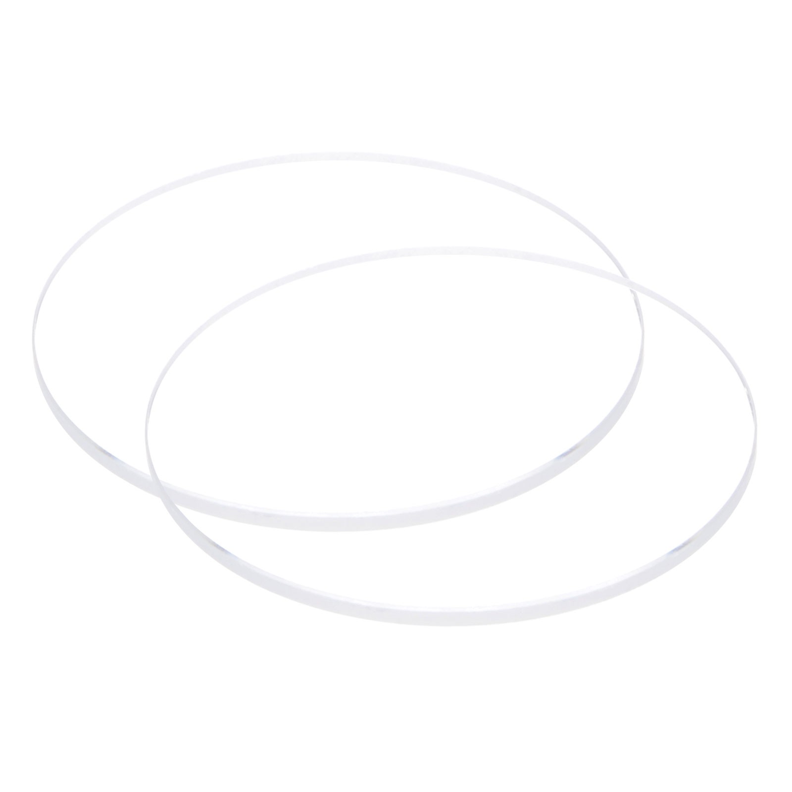2 Set Clear Crystal Watch Lens Glass 36mm Dia Mineral Replacement