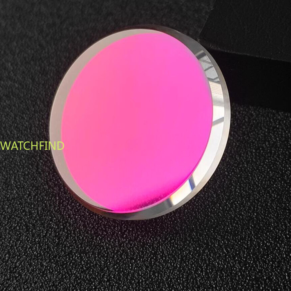 AR Blue/Red Sapphire Flat Watch Glass Big Chamfer Crystal fit SKX013 SKX015