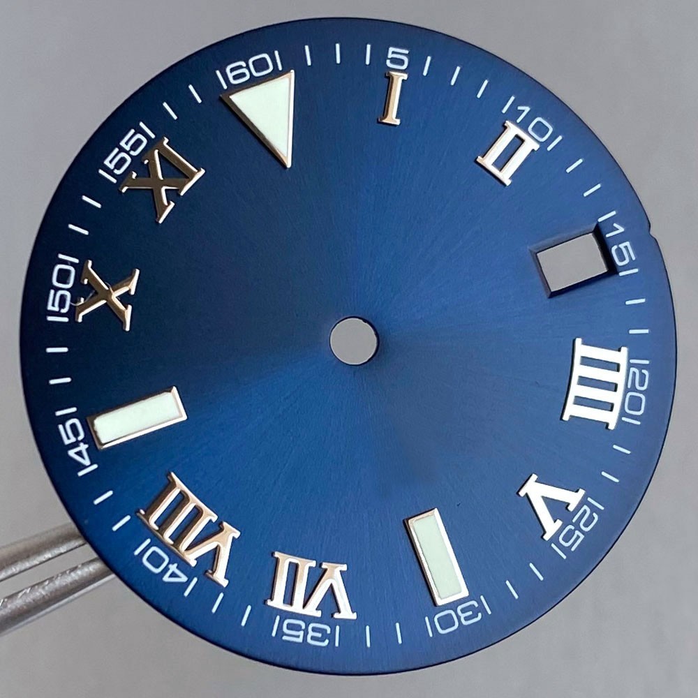 29mm Retro Watch Dial Date Roman Marks Fit NH35 Miyota8215 DG2813 ETA2824 PT5000