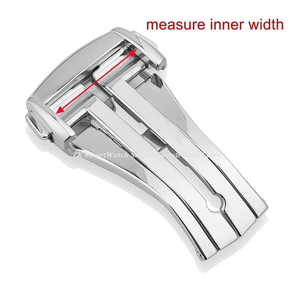 New Folding Deployment Clasp Stainless Steel 16 18 20mm Strap Buckle for Omega