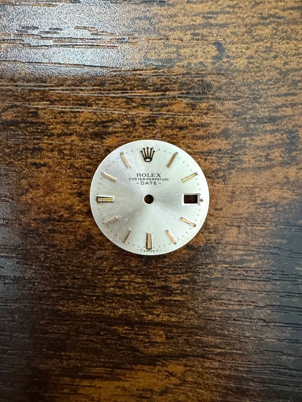 ROLEX LADIES OYSTER PERPETUAL DATE 6517 6516 6519 SILVER STICK DIAL GOOD COND
