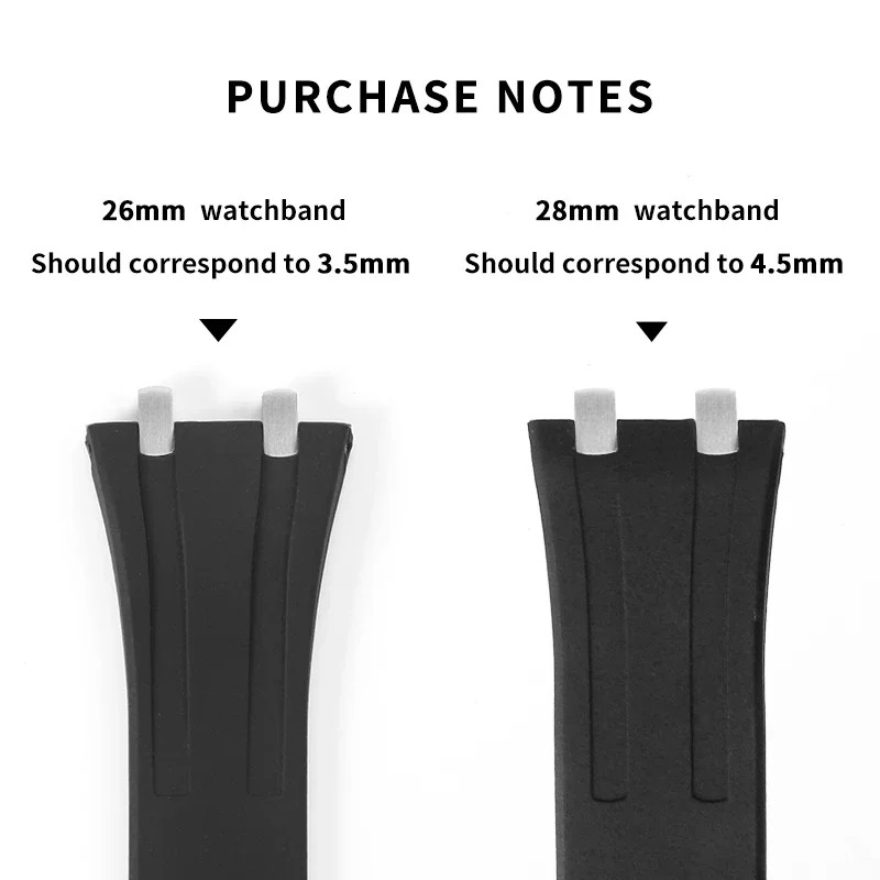 3.5mm 4.5mm Stainless Steel Watch Band End Link For AP 15400 15500 15710 Strap