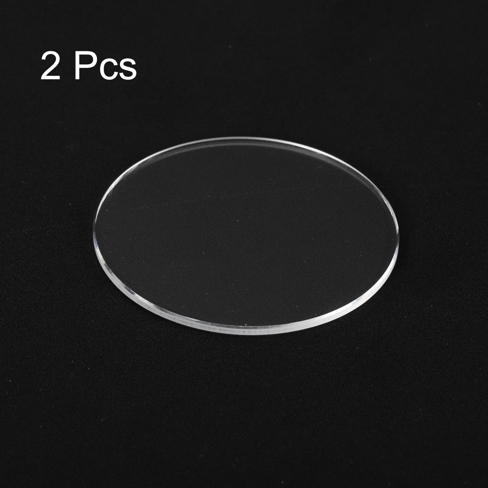 2pcs Watch Crystal Glass Lens 34.5mm x 1.0mm Beveled Edge Flat Glass Crystals