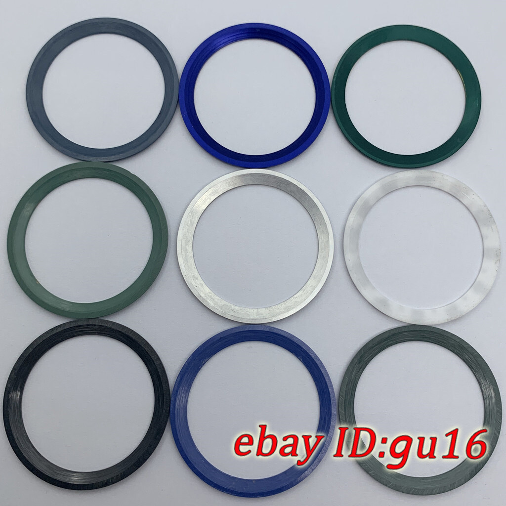 38mm black white blue green red GMT watch bezel insert for 40mm automatic watch
