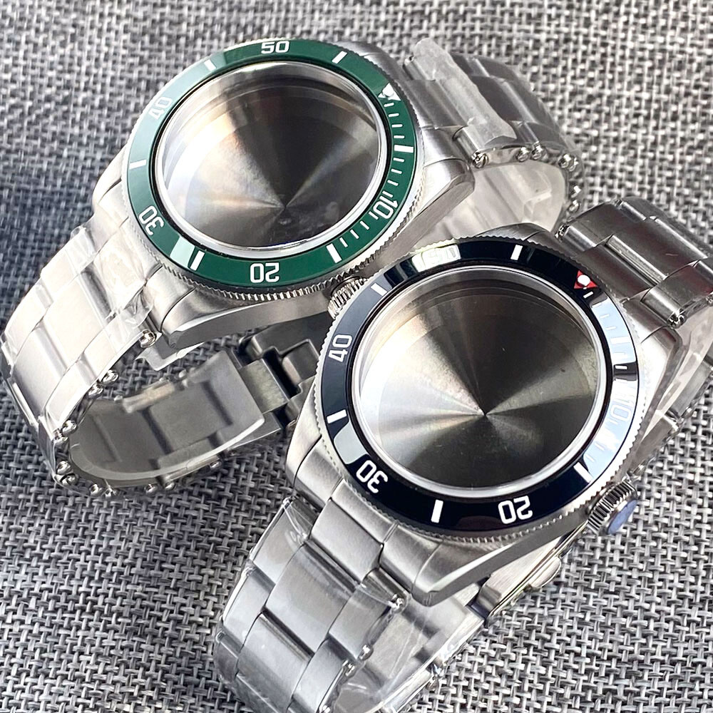 20ATＭ 40mm Bow Sapphire Glass Watch Case Ceramic Bezel Fit NH34 NH35 NH36 2824