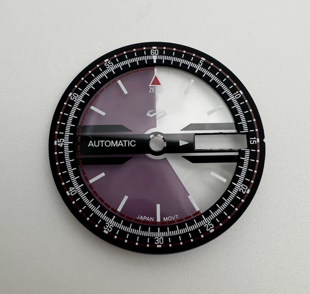 For SEIKO 5 DIAL NH36 SKELETON TRANSPARENT SRPJ SBSA SKX007 28.5mm KAWAMURA