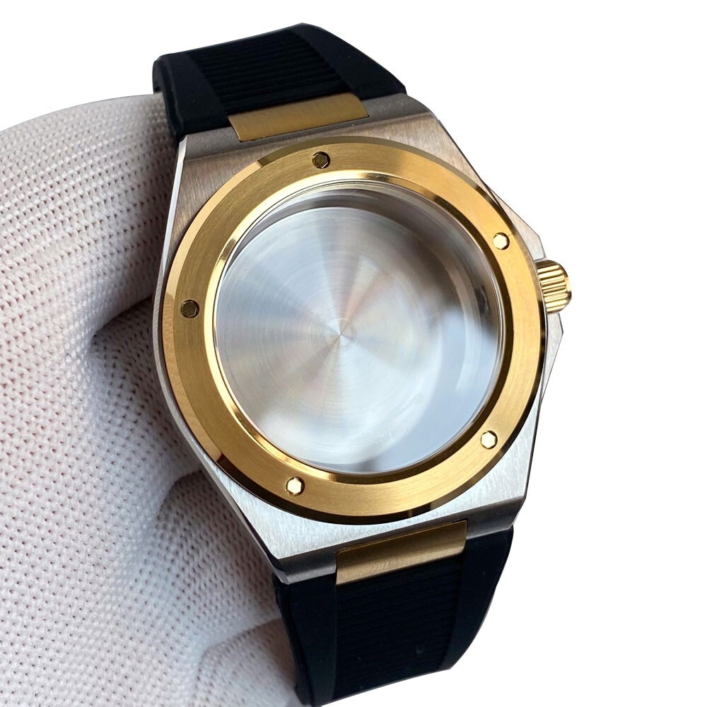 Silver Golden Two Tone Bezel For Engineer Sapphire Watch Case Fit NH35 NH36 NH38
