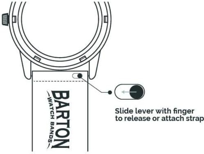Barton Racing & Rally Horween Leather Straps with Integrated Quick Release Sp…