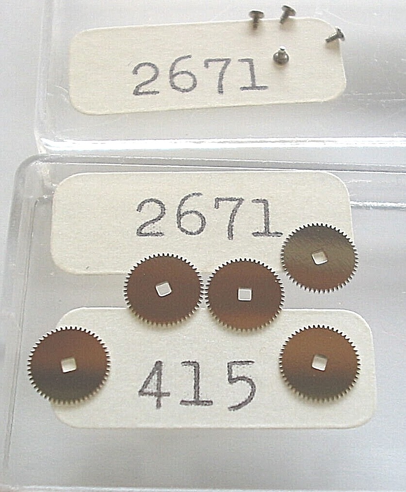 ETA 2671, 2641, 2651, 2661; 5 new crown or ratchet wheels #415 or #420 + screws