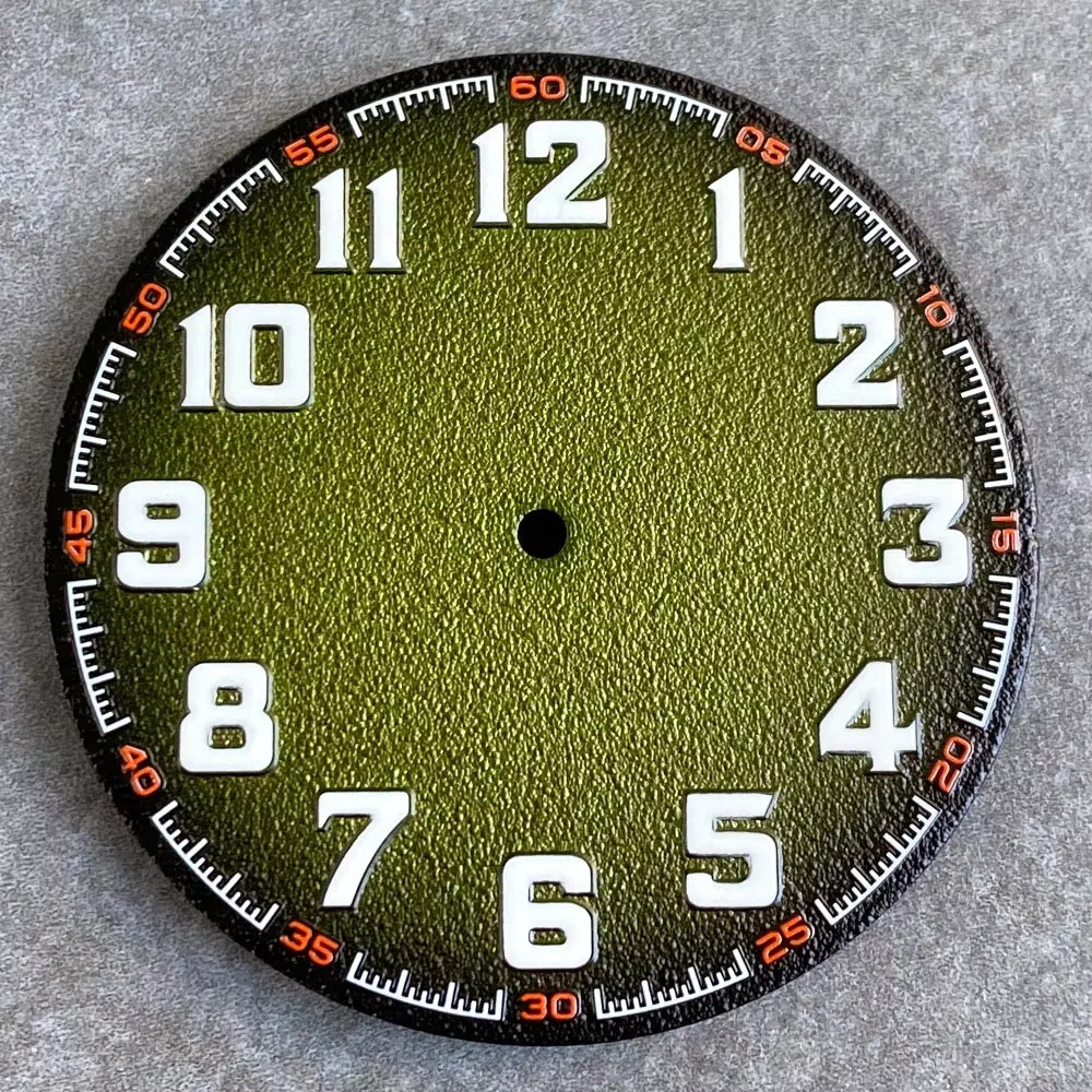 Tandorio 40.5mm Matte Watch Dial Replacement Parts Fit NH35 NH36 ETA2824 PT5000