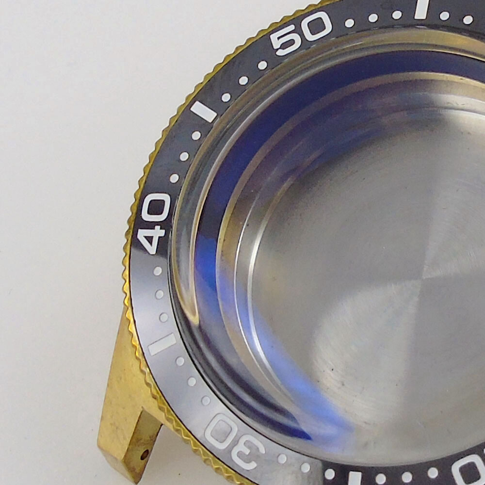 40mm ceramic bezel Watch Case bronze case fit NH35A NH36A 300M water resistance