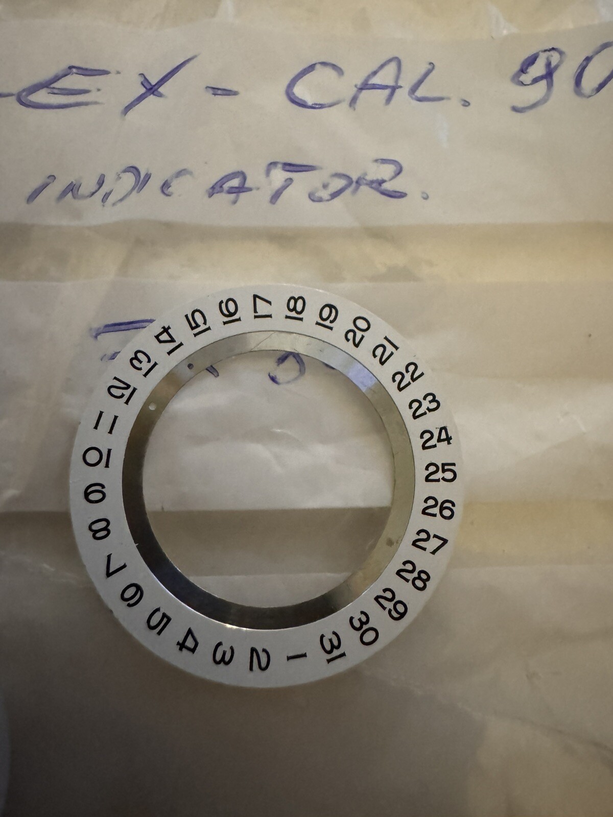 New Genuine Rolex White Date Calendar disk For Rolex Sea Dweller 9001
