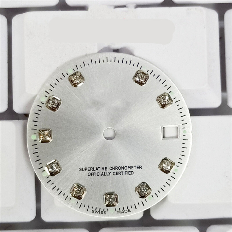 Watch Part 28mm Diamond Hour Marker Dial for 2824 Movement