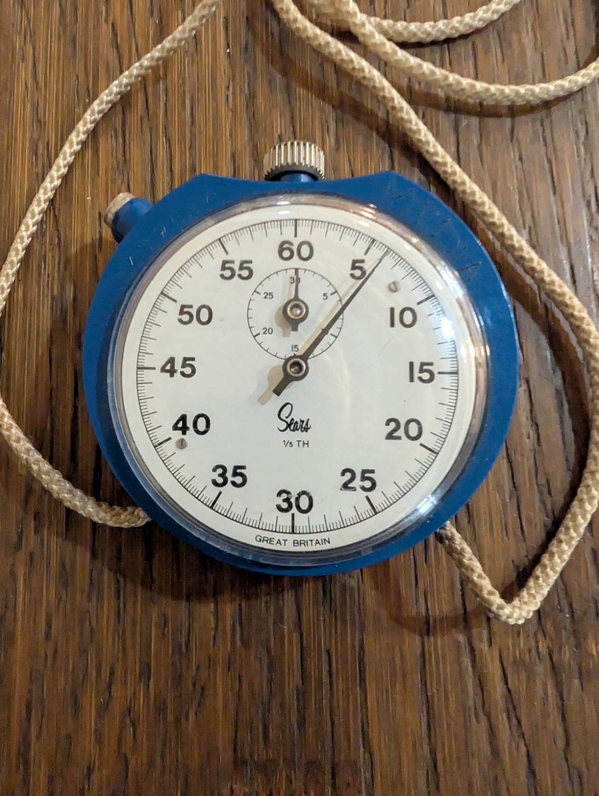 Vintage Sears 1/5 TH Pocket Timer made in Great Britain