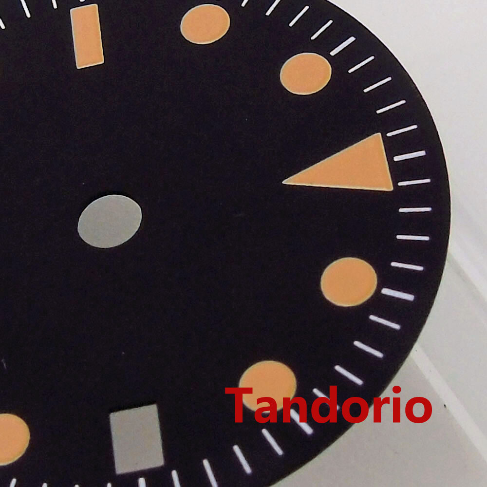 29mm Sterile Watch Dial Fit NH34A NH34 GMT Automatic Date Lume Snowflake Hand