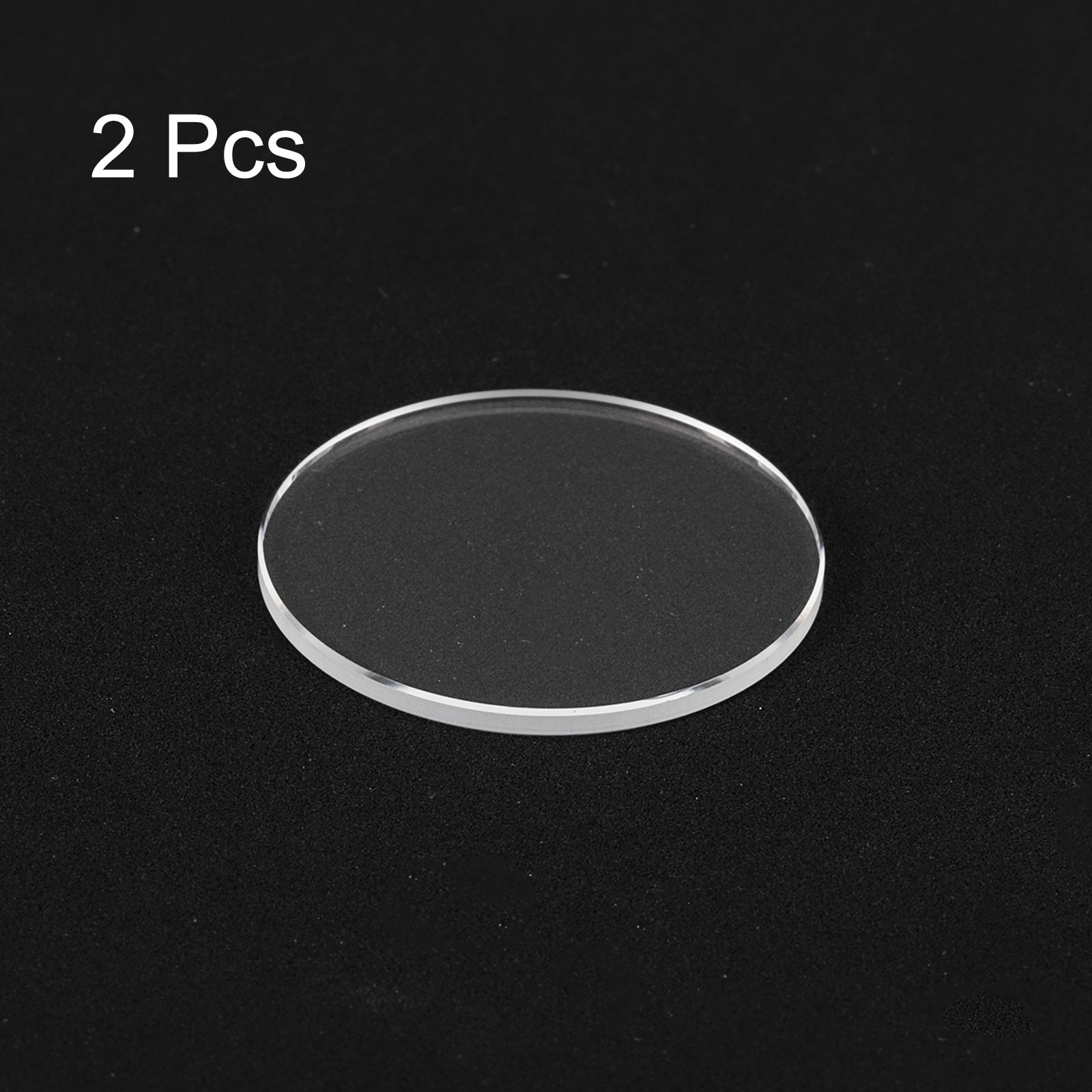 2Set Watch Crystal Glass Lens 22mm x 1.0mm Beveled Edge Flat Glass Crystals Lens