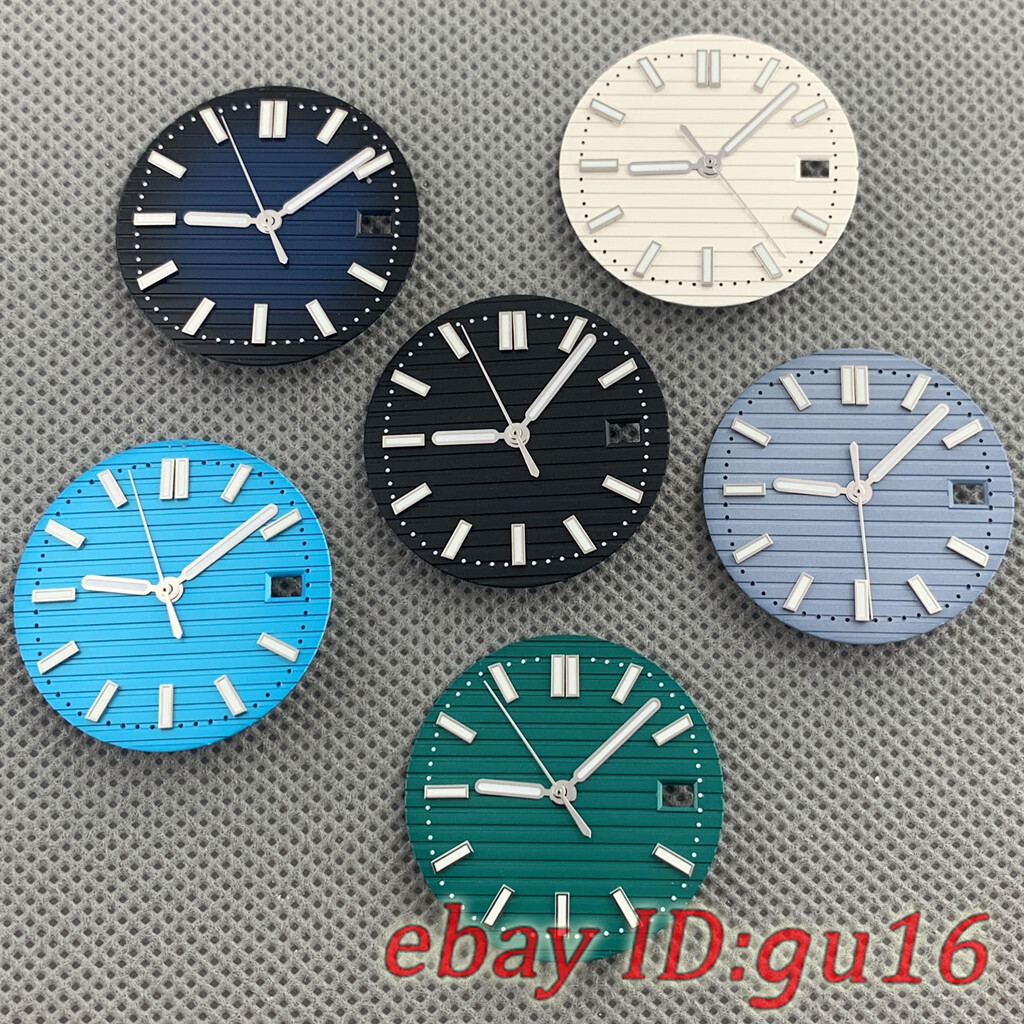 29.5mm white black blue green sterile Watch Dial and hands fit NH35 movement