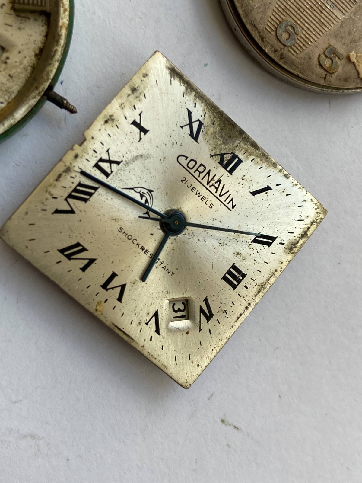 VINTAGE MEN WRIST WATCH PARTS NOT WORKING LOT WOSTOK CORNAVIN SLAVA