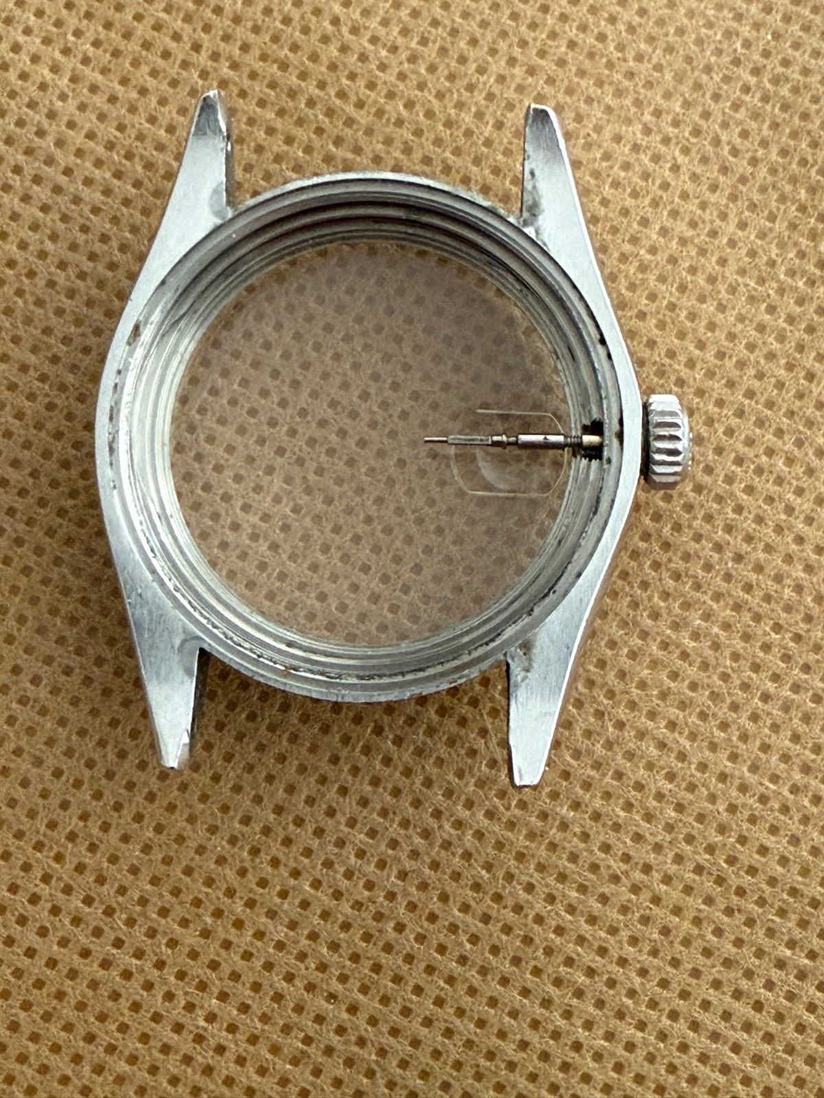 100% Original rolex 1500 steel case with glass and bezel used condition 34mm