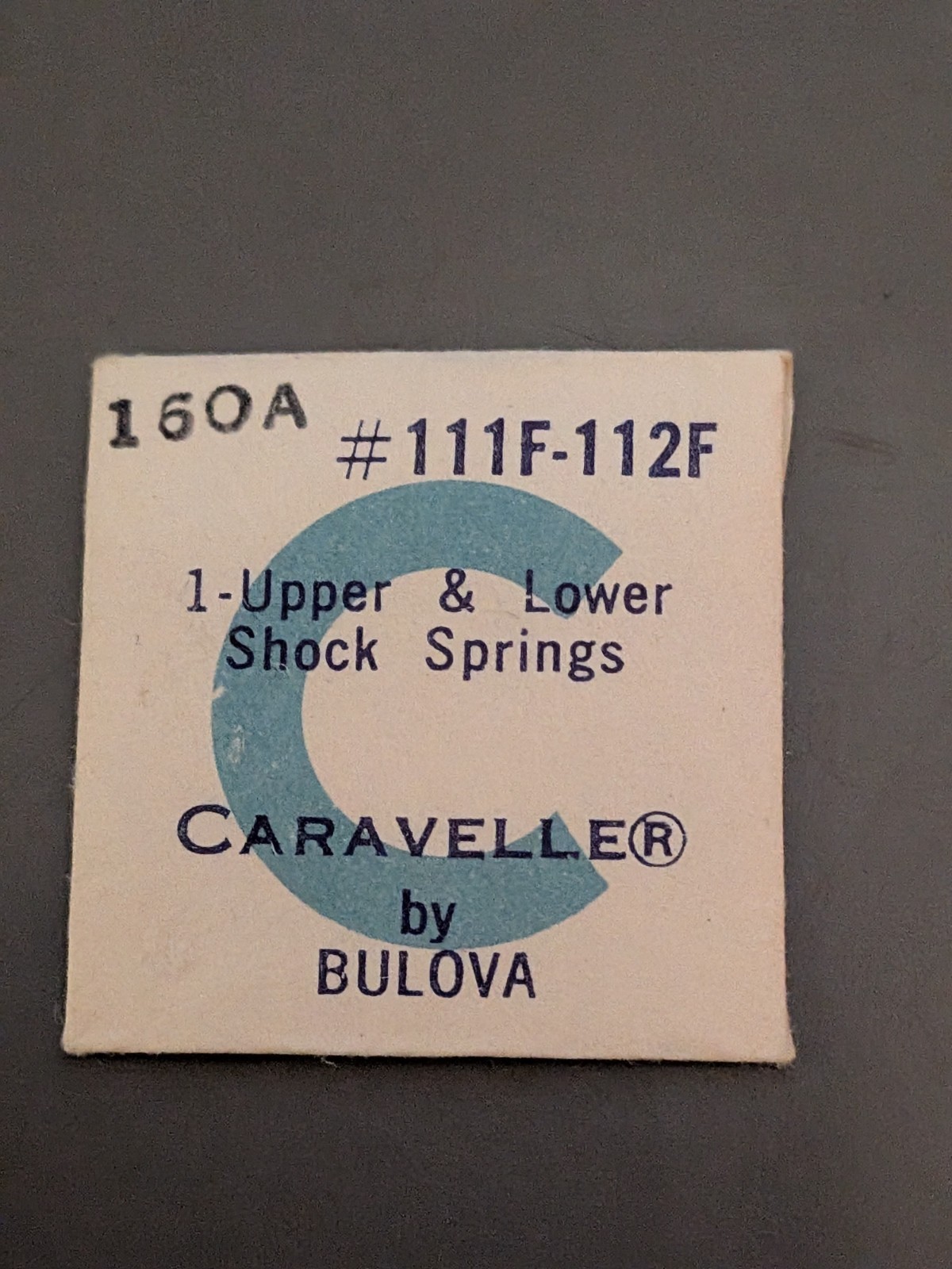 NOS Bulova Caravelle 160A Upper & Lower Shock Springs Part# 111F 112F