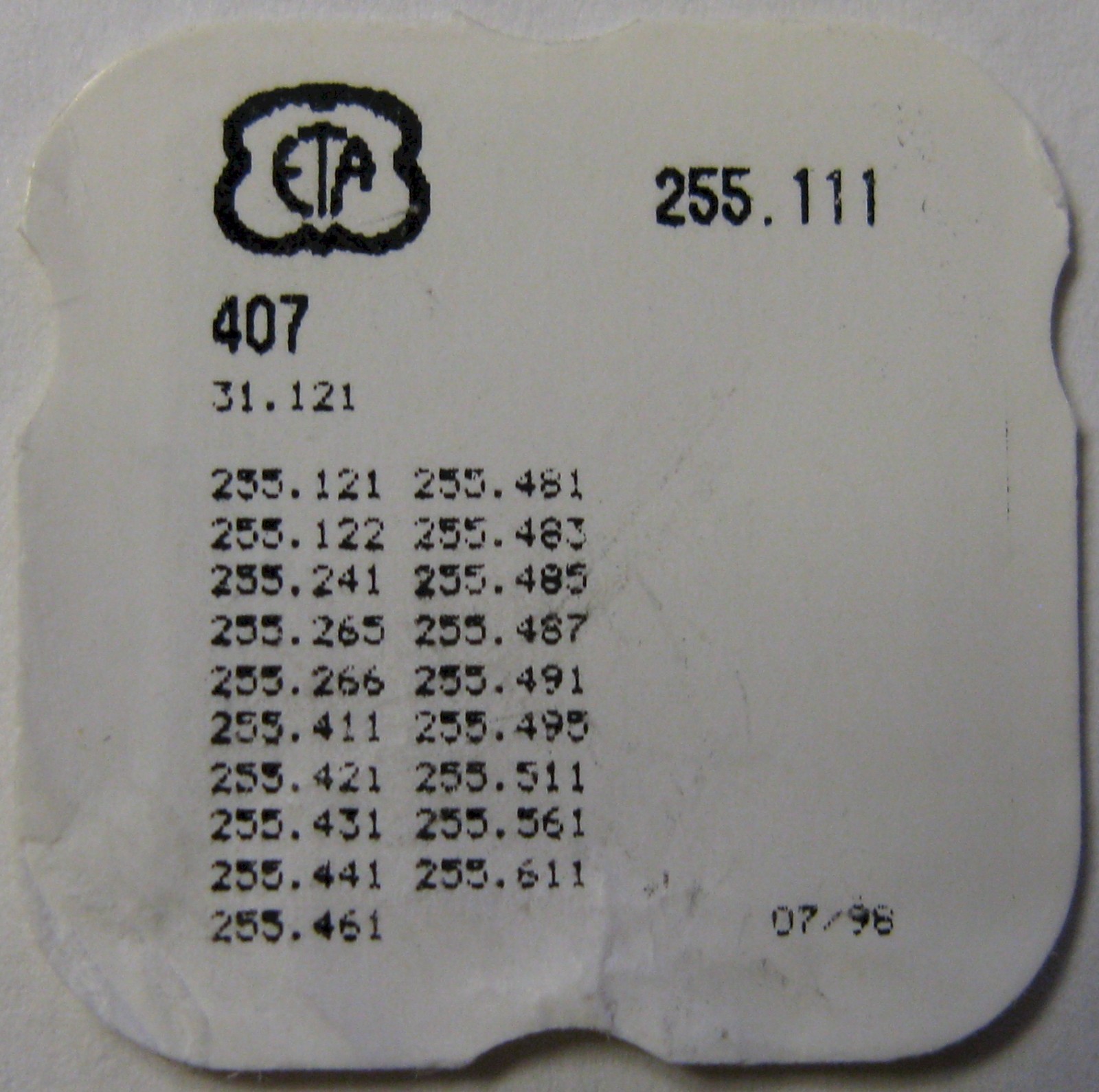 ETA 255.111 Omega 1432 Longines 157.2 watch movement part sliding clutch pinion
